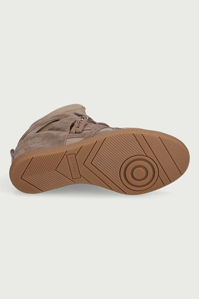 Nokwol Eden Marmo Leather маратонки дамски от велур бежови Eden Marmo Leather