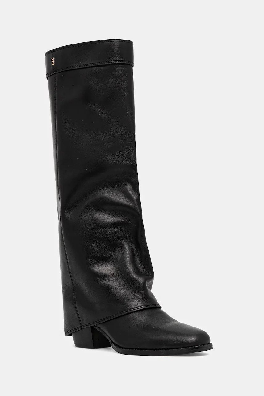 Nokwol Кожени ботуши Weather Black Leather