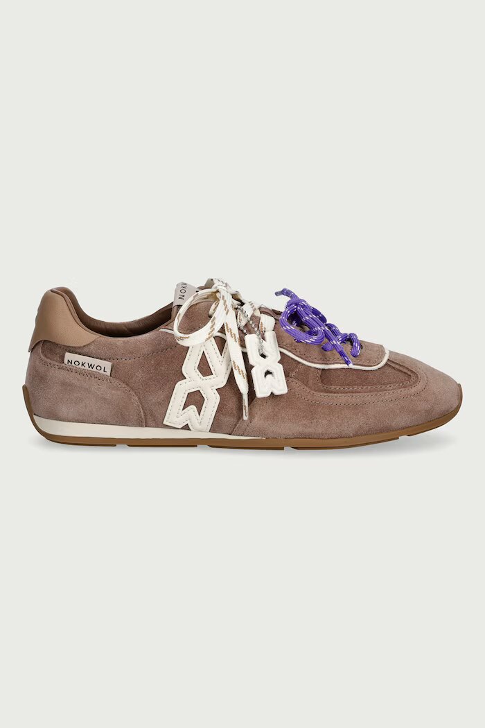 Nokwol Method Mushroom Suede маратонки дамски от кожа бежови Method Mushroom Suede