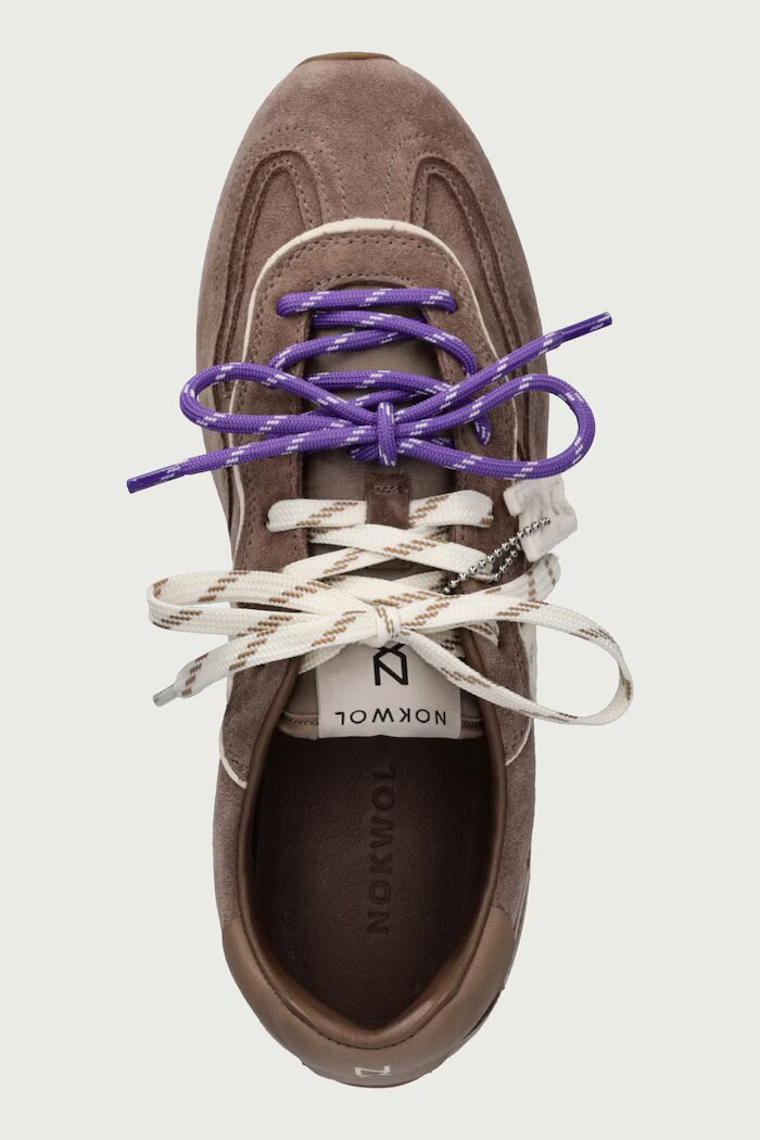 Nokwol Method Mushroom Suede маратонки дамски от кожа бежови Method Mushroom Suede