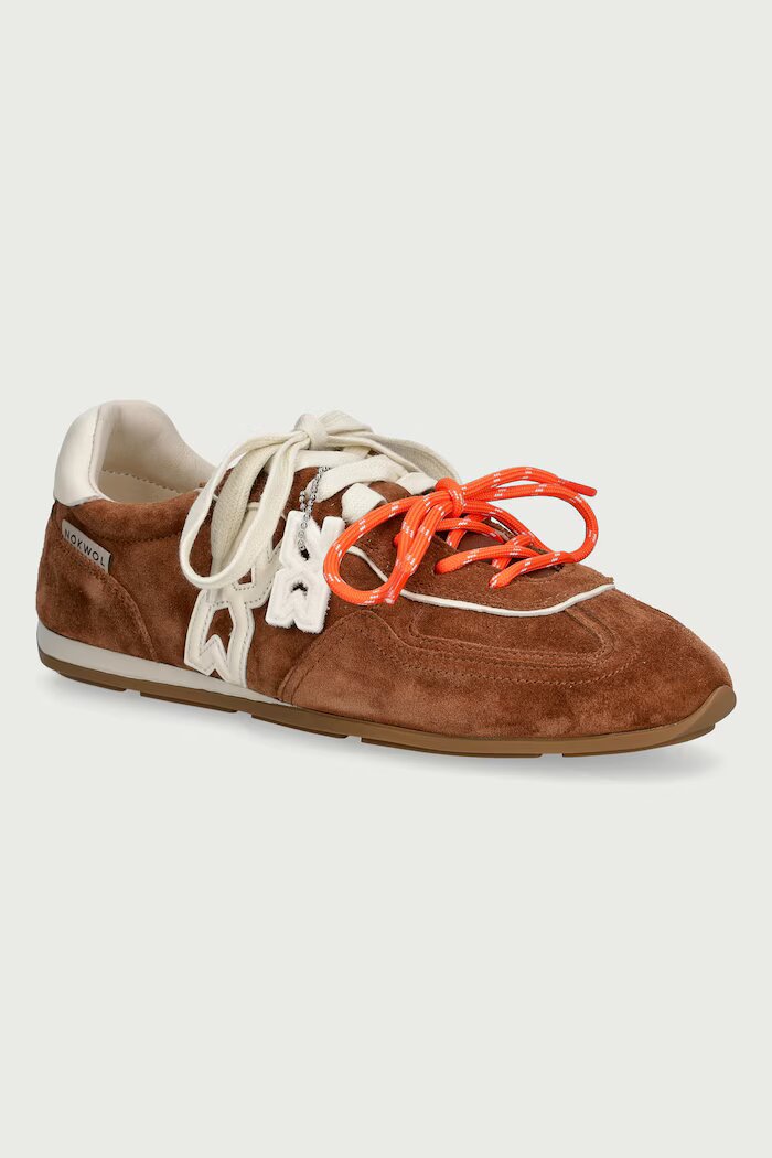 Nokwol Method Tan Suede маратонки дамски от кожа кафяви Method Tan Suede
