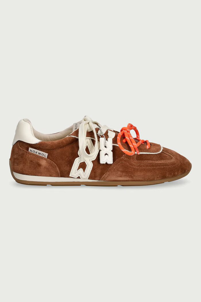 Nokwol Method Tan Suede маратонки дамски от кожа кафяви Method Tan Suede