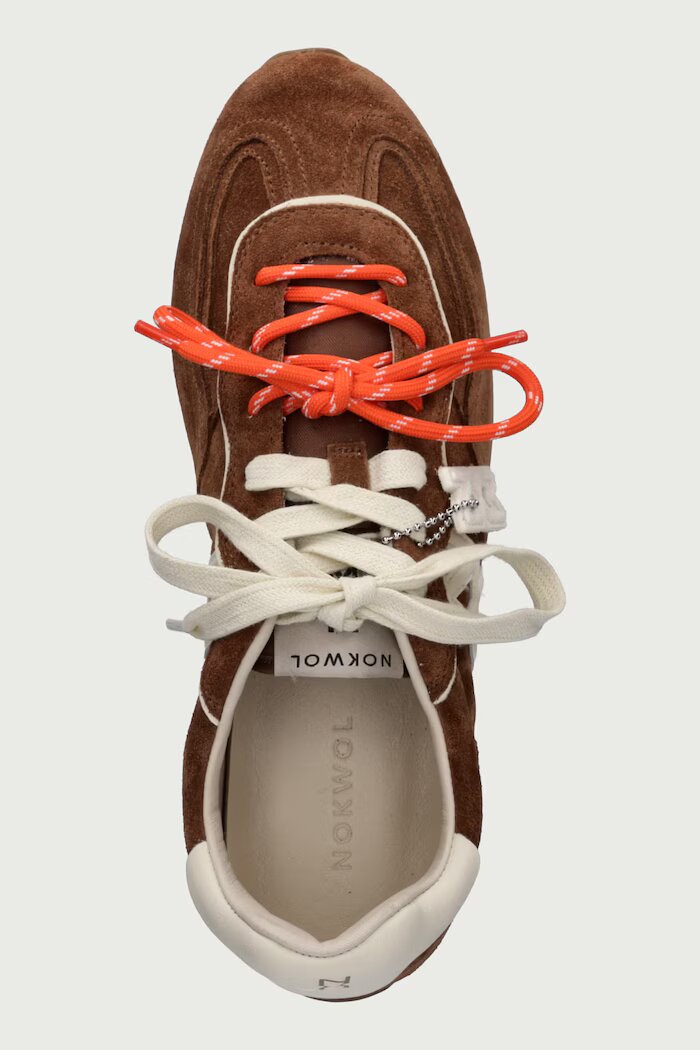 Nokwol Method Tan Suede маратонки дамски от кожа кафяви Method Tan Suede
