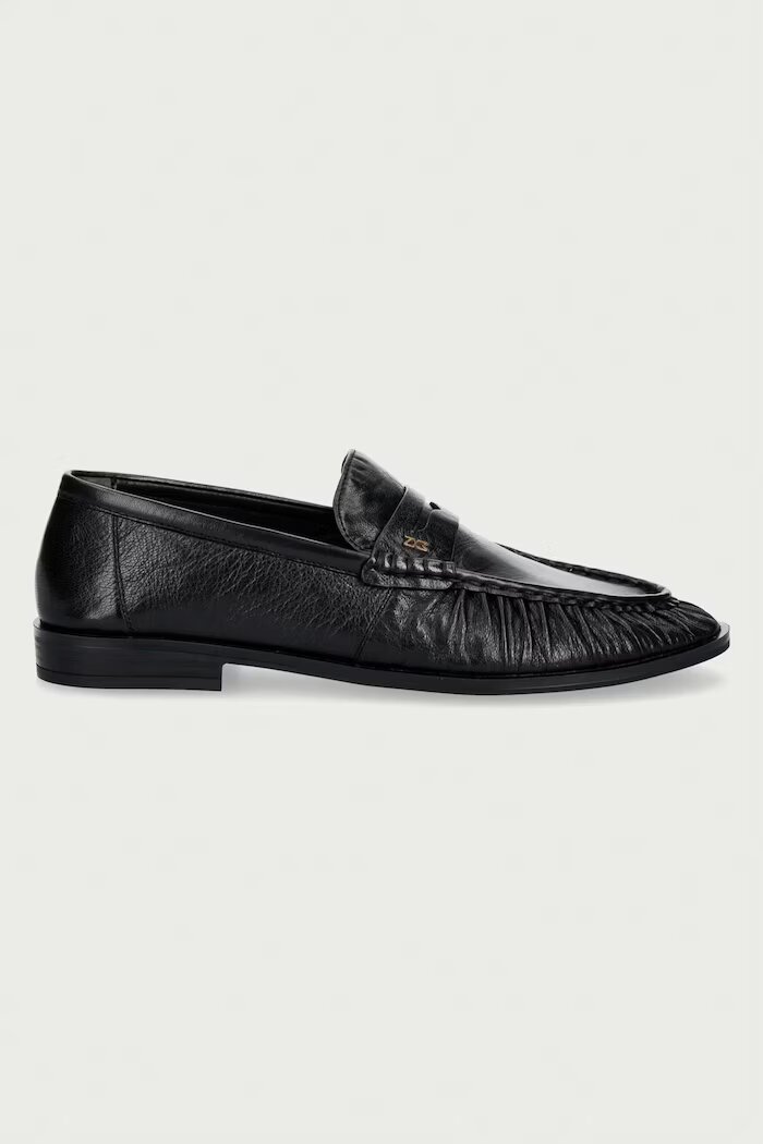 Nokwol мокасини дамски от кожа Haven Black Athena черни Haven Black Athena