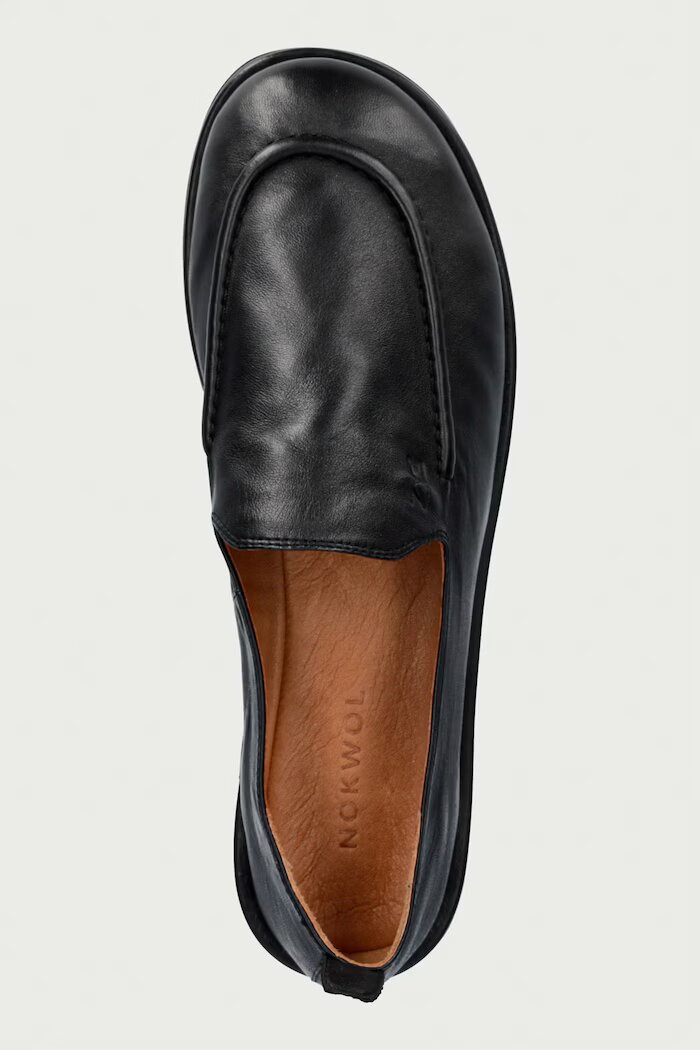 Nokwol мокасини дамски от кожа Rumi Black Vienna черни Rumi Black Vienna