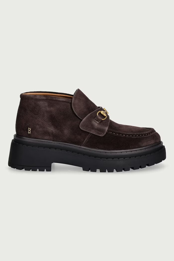 Nokwol половинки обувки дамски от кожа Pippa Brown Suede кафяви Pippa Brown Suede