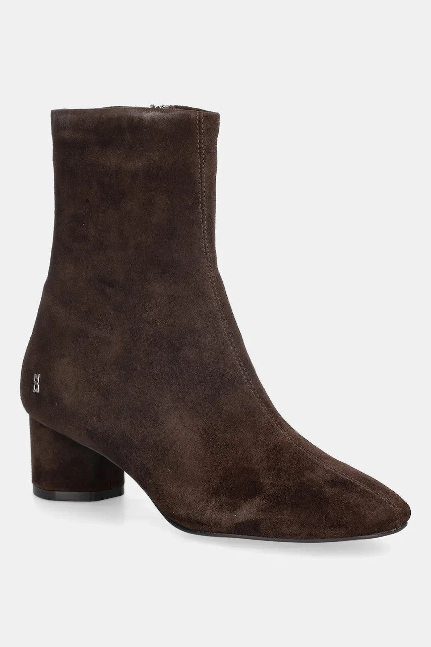 Nokwol Велурени боти Alyssa Brown Suede