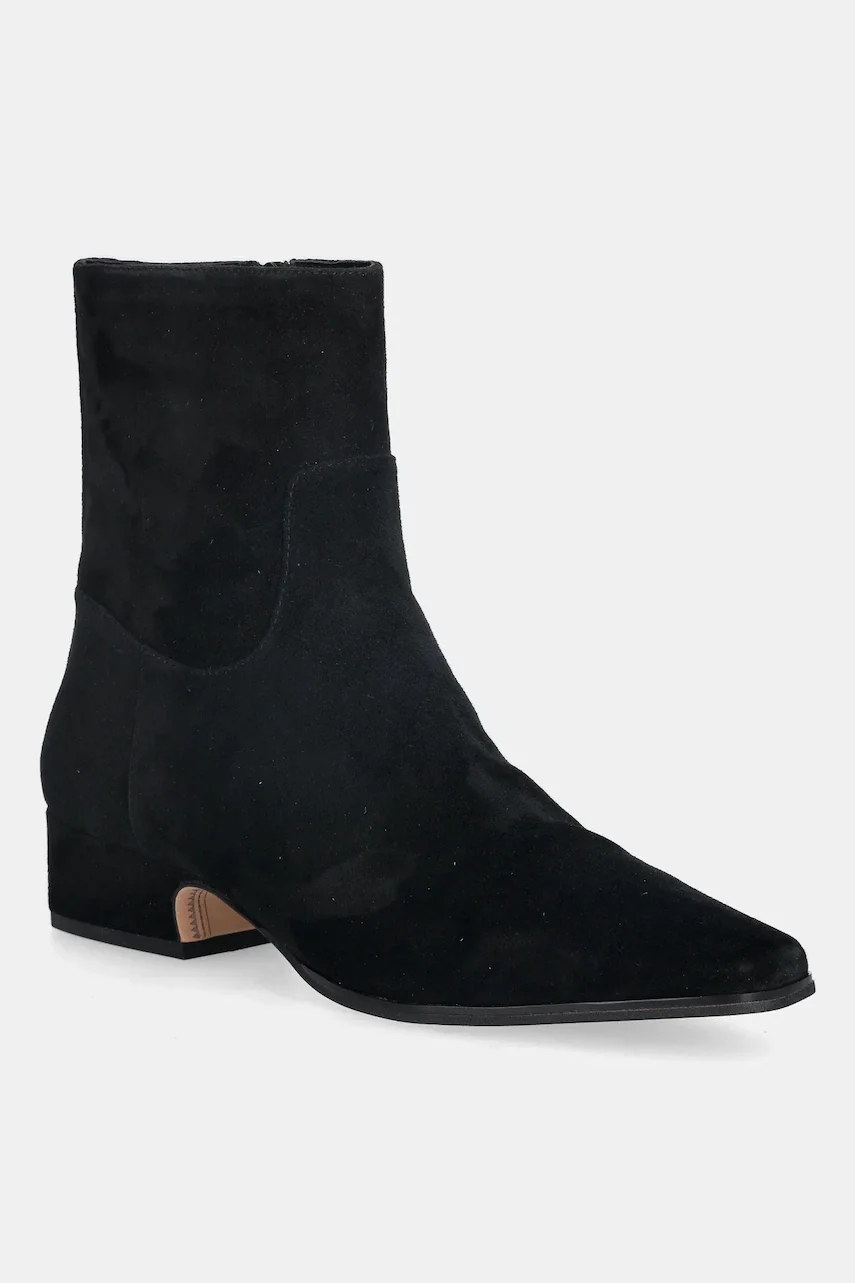 Nokwol Велурени боти Dusty Black Suede