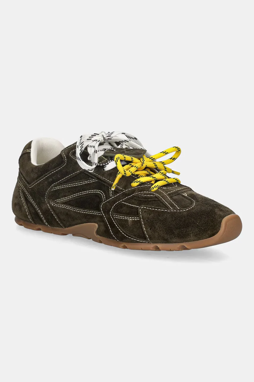 Nokwol Велурени маратонки Atlas Khaki Suede
