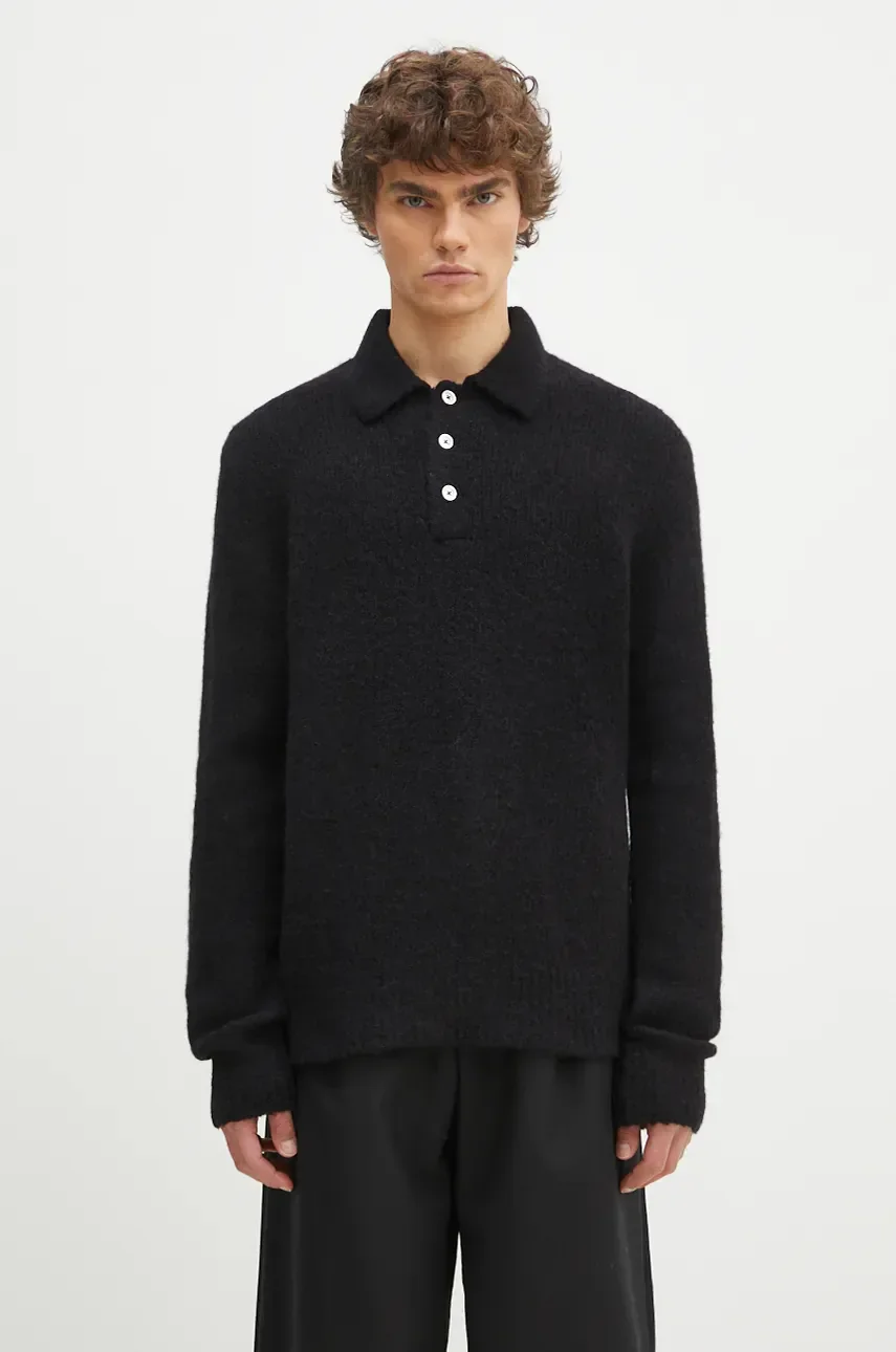 Norse Projects Вълнен пуловер Rasmus Relaxed Brushed Polo