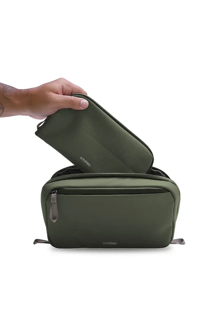 Orbitkey 2в1 органайзер за пътуване Tech Pouch 23 x 14 x 8 cm в зелено