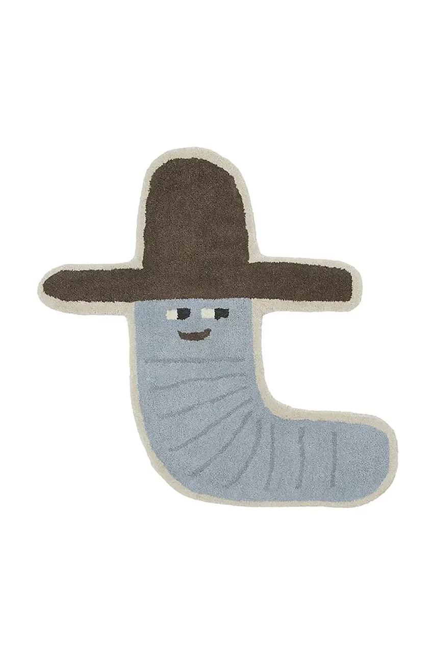 OYOY Вълнен килим Calle Cowboy 85 x 82 cm