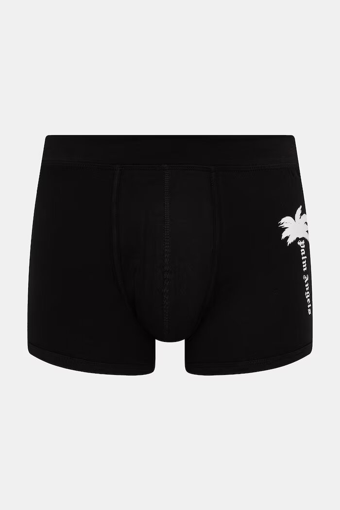 Palm Angels Прилепнали боксерки мъжки от памук с еластан 2 броя черни PLA1UMBTR09BI