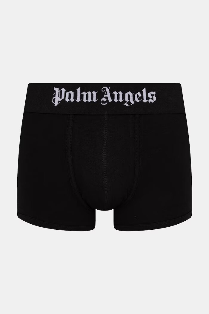 Palm Angels прилепнали боксерки мъжки от памук с еластан 3 броя черни PLA1UMBTR01TR