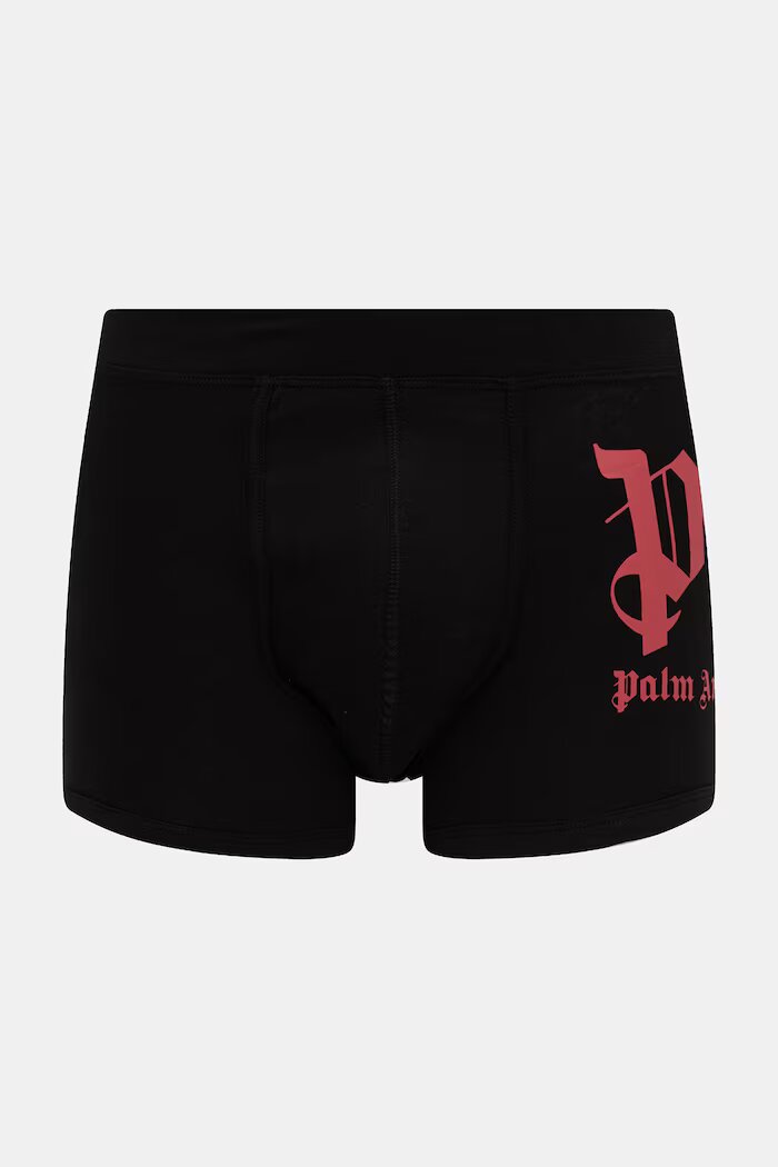 Palm Angels прилепнали боксерки мъжки с памук 2 броя черни PLA1UMBTR07BI