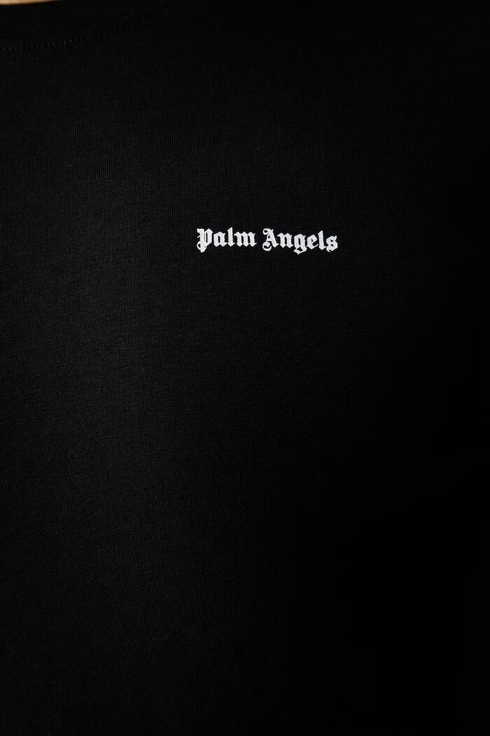 Palm Angels тениска мъжка с памук черна PLA1UMBTS01SI