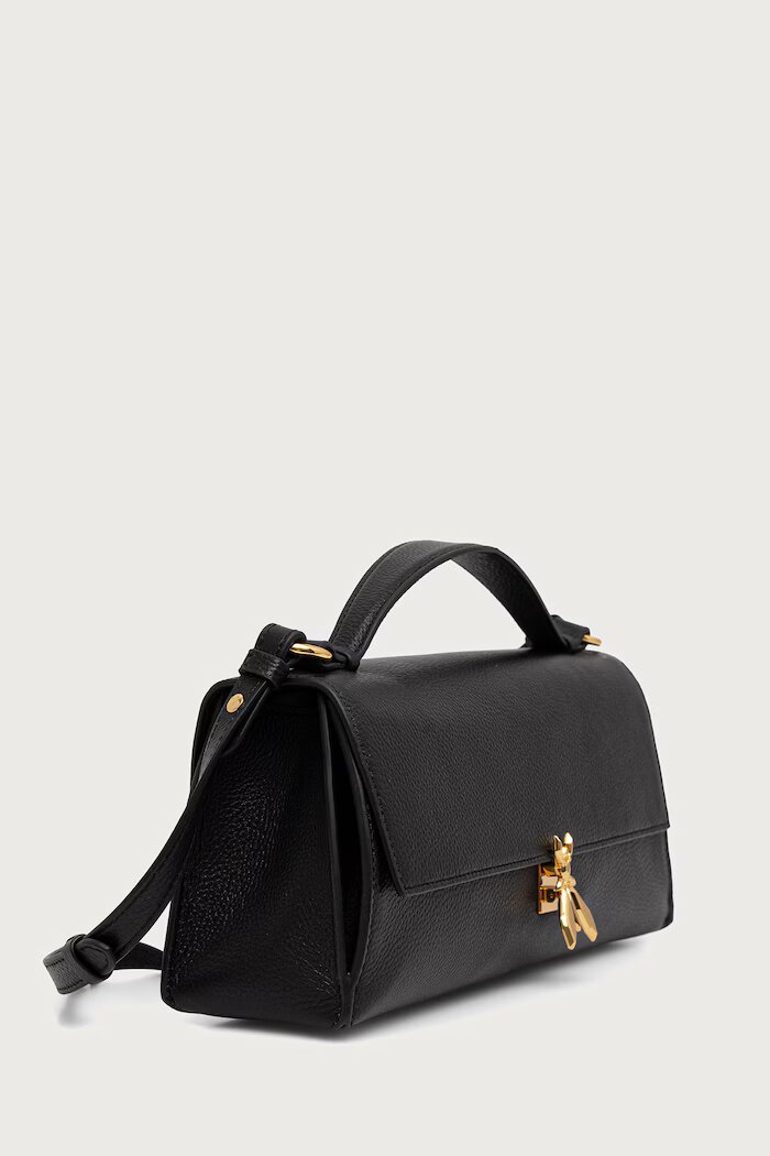Patrizia Pepe чанта crossbody дамска от кожа черна 8B0117.L133