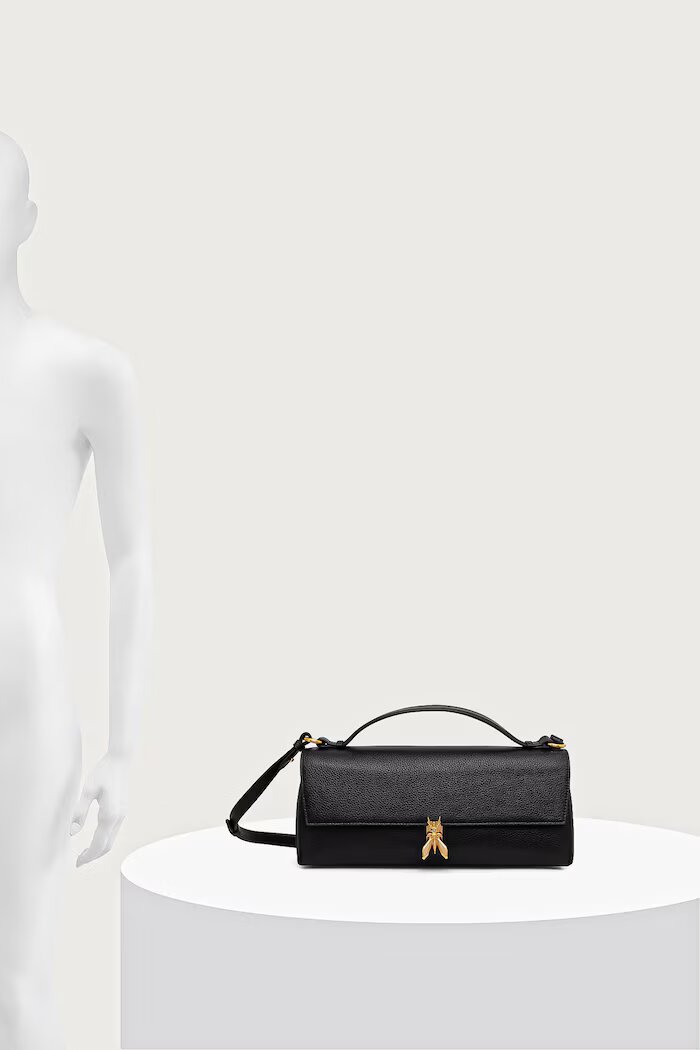 Patrizia Pepe чанта crossbody дамска от кожа черна 8B0117.L133