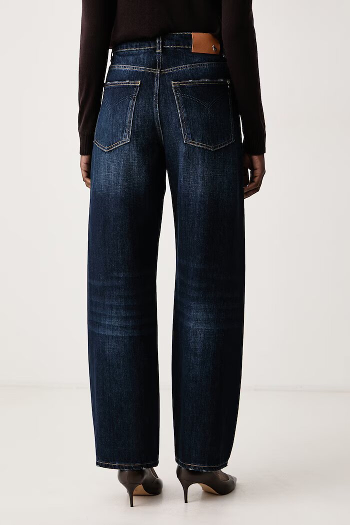 Patrizia Pepe дънки relaxed fit дамски тъмносини 2P0037 D0042