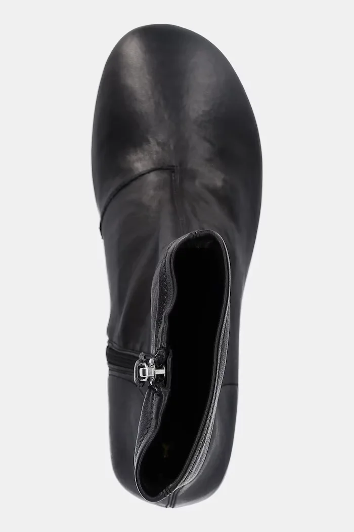 Patrizia Pepe Кожени боти в черно с дебел ток 8Y0119 L121 K103