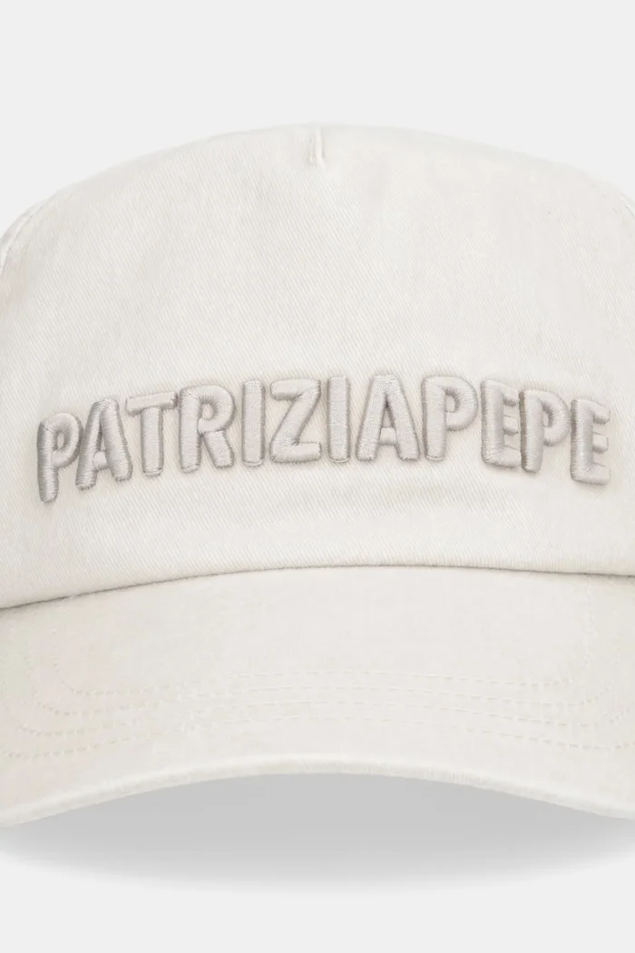 Patrizia Pepe Памучна шапка с козирка в бежово 8F0108 A708