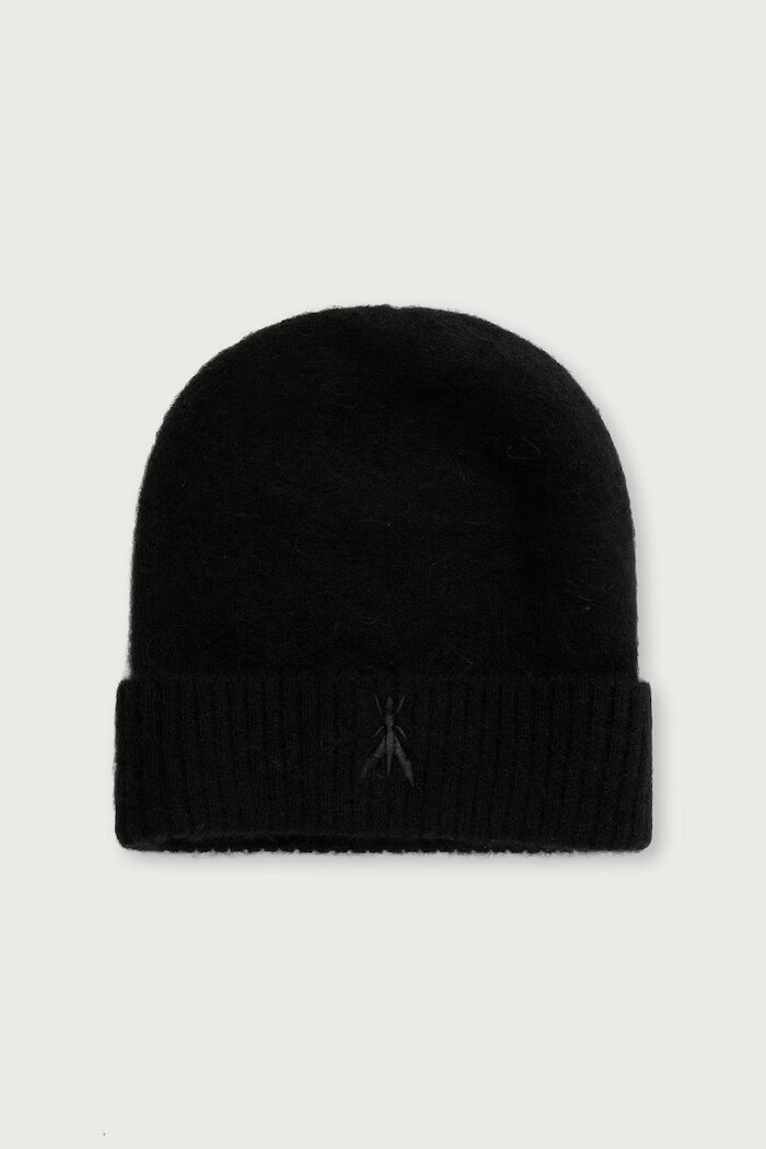 Patrizia Pepe шапка beanie дамска от вълнена материя черна 2F0106 K293