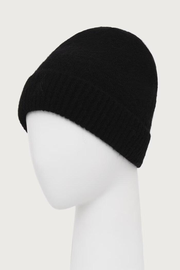 Patrizia Pepe шапка beanie дамска от вълнена материя черна 2F0106 K293