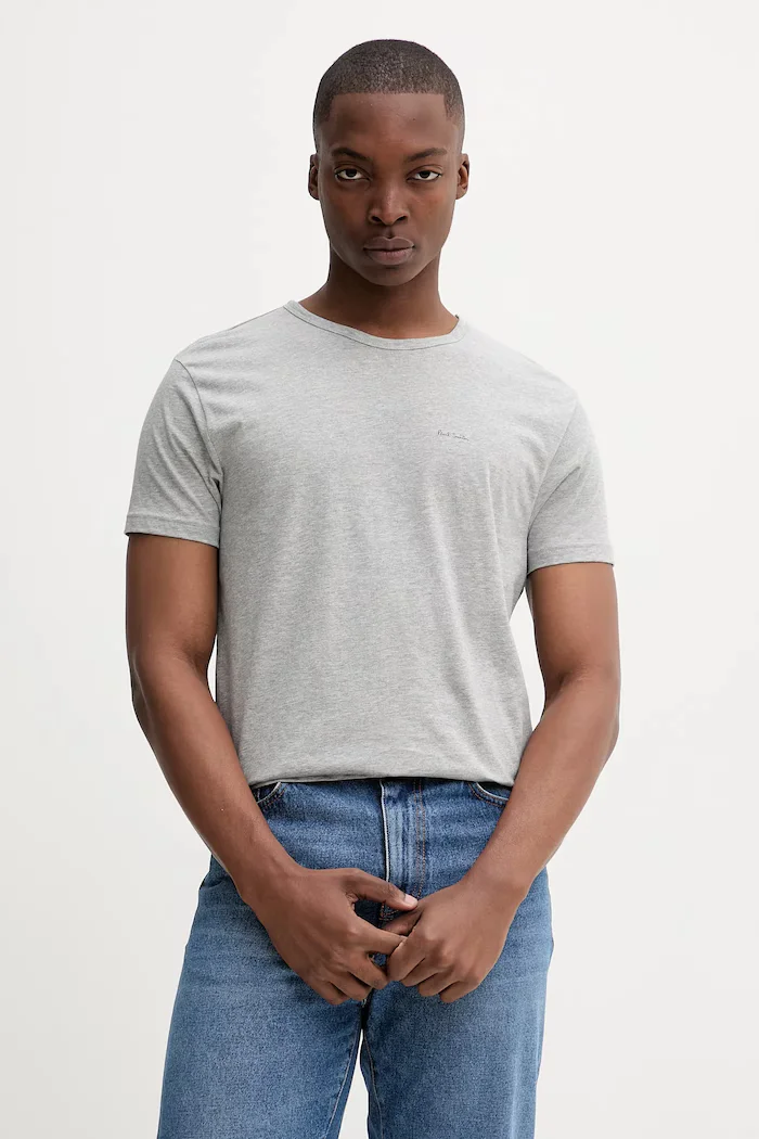 Paul Smith Памучна тениска (3 броя) в черно с меланжов десен M1A-389-M3PK
