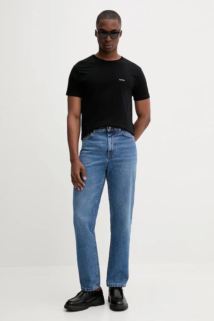 Paul Smith Памучна тениска (3 броя) в черно с меланжов десен M1A-389-M3PK