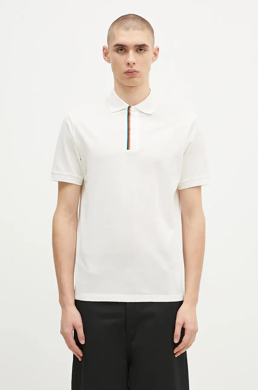 Paul Smith Памучна тениска с яка
