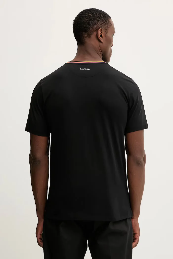 Paul Smith Памучна тениска в черно с изчистен дизайн M1R-697PS-H00084