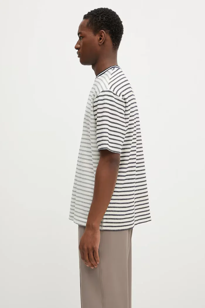 Paul Smith Памучна тениска в тъмносиньо с десен M1R-110Y-P02657