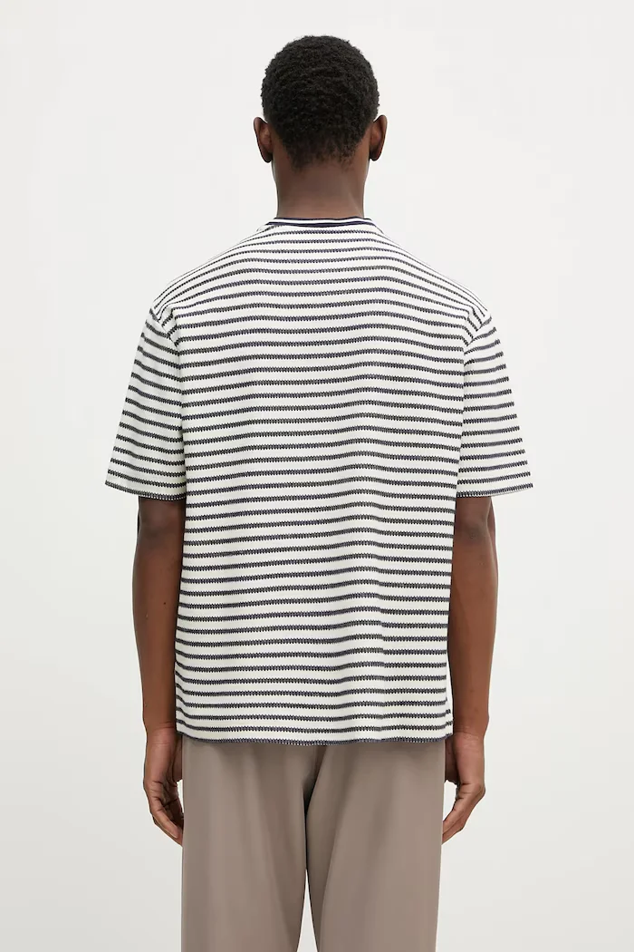 Paul Smith Памучна тениска в тъмносиньо с десен M1R-110Y-P02657