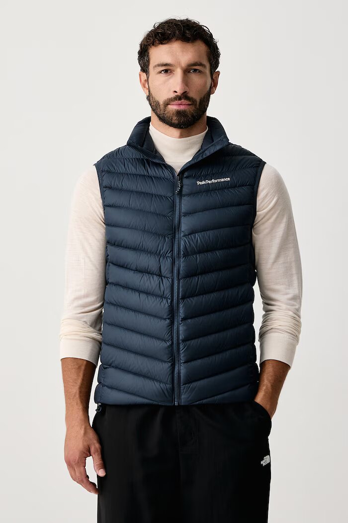 Peak Performance пухен елек мъжки Frost Down тъмносин G80529010