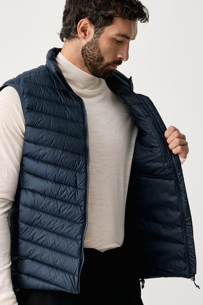 Peak Performance пухен елек мъжки Frost Down тъмносин G80529010