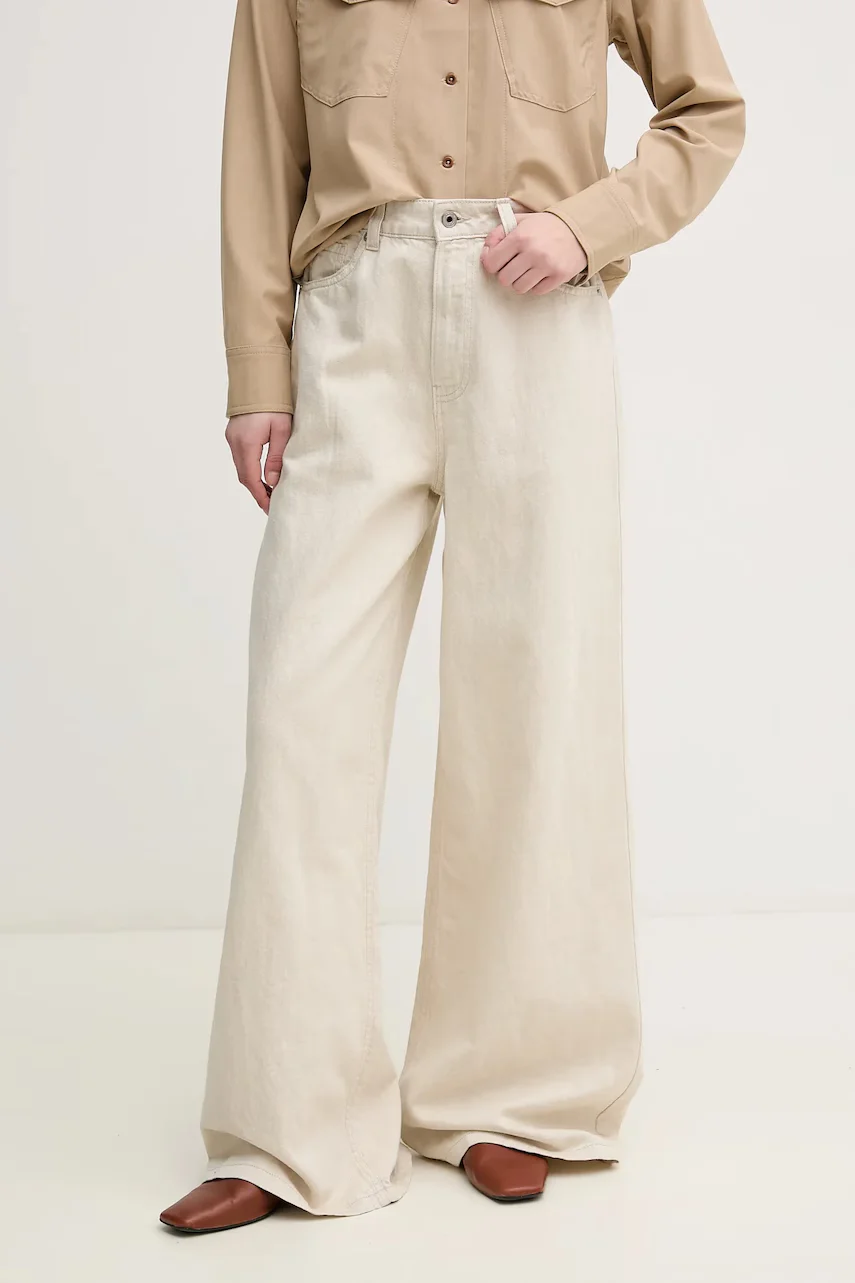 Pepe Jeans Дънки с лен WIDE LEG JEANS UHW JAIMY