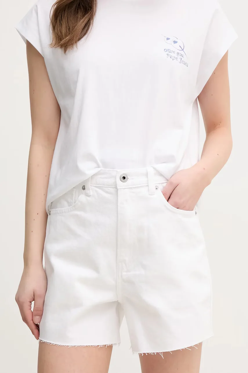 Pepe Jeans Дънков къс панталон A-LINE SHORT UHW RACHEL