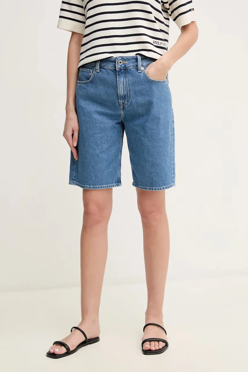 Pepe Jeans Дънков къс панталон BERMUDA SHORT HW