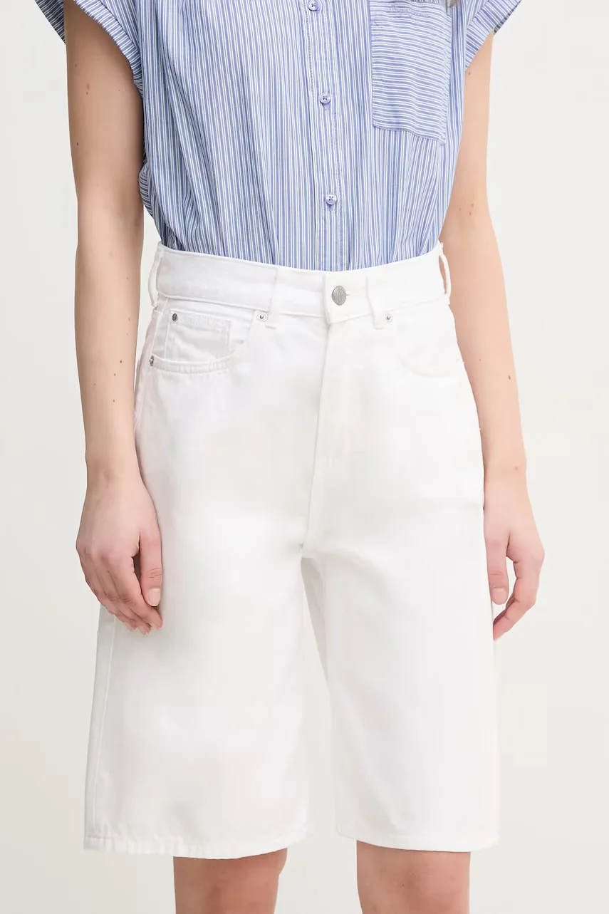Pepe Jeans Дънков къс панталон BERMUDA SHORT UHW WHT