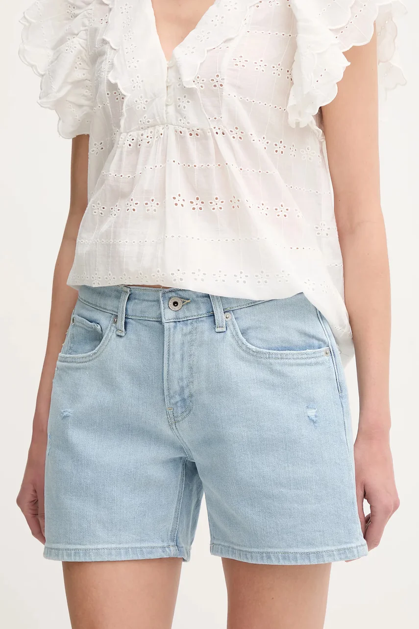 Pepe Jeans Дънков къс панталон REGULAR SHORT HW MABLE
