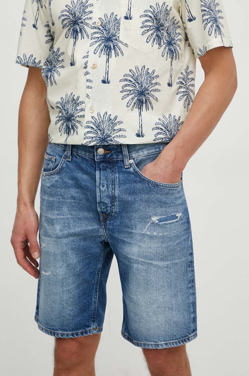Pepe Jeans Дънков къс панталон RELAXED SHORT REPAIR