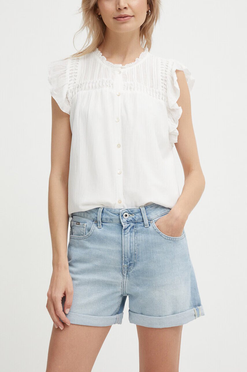 Pepe Jeans Дънков къс панталон SKINNY SHORT HW