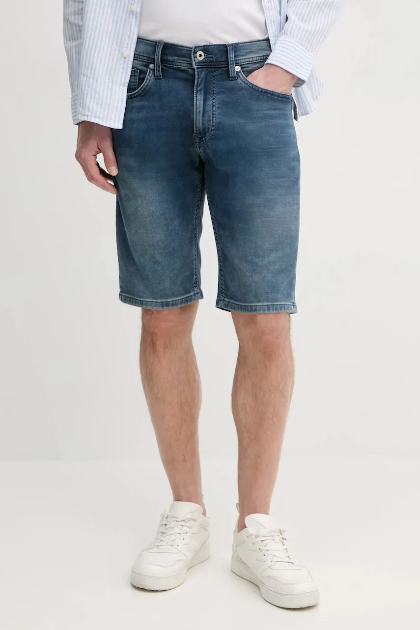 Pepe Jeans Дънков къс панталон SLIM GYMDIGO SHORT TRACK