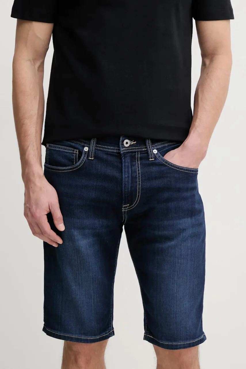 Pepe Jeans Дънков къс панталон SLIM GYMDIGO SHORT TRACK