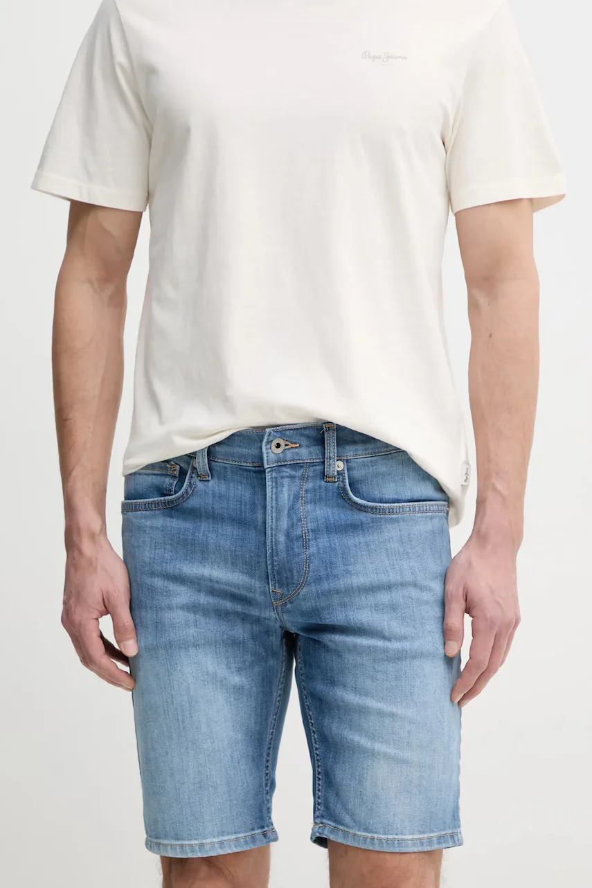 Pepe Jeans Дънков къс панталон SLIM SHORT HATCH