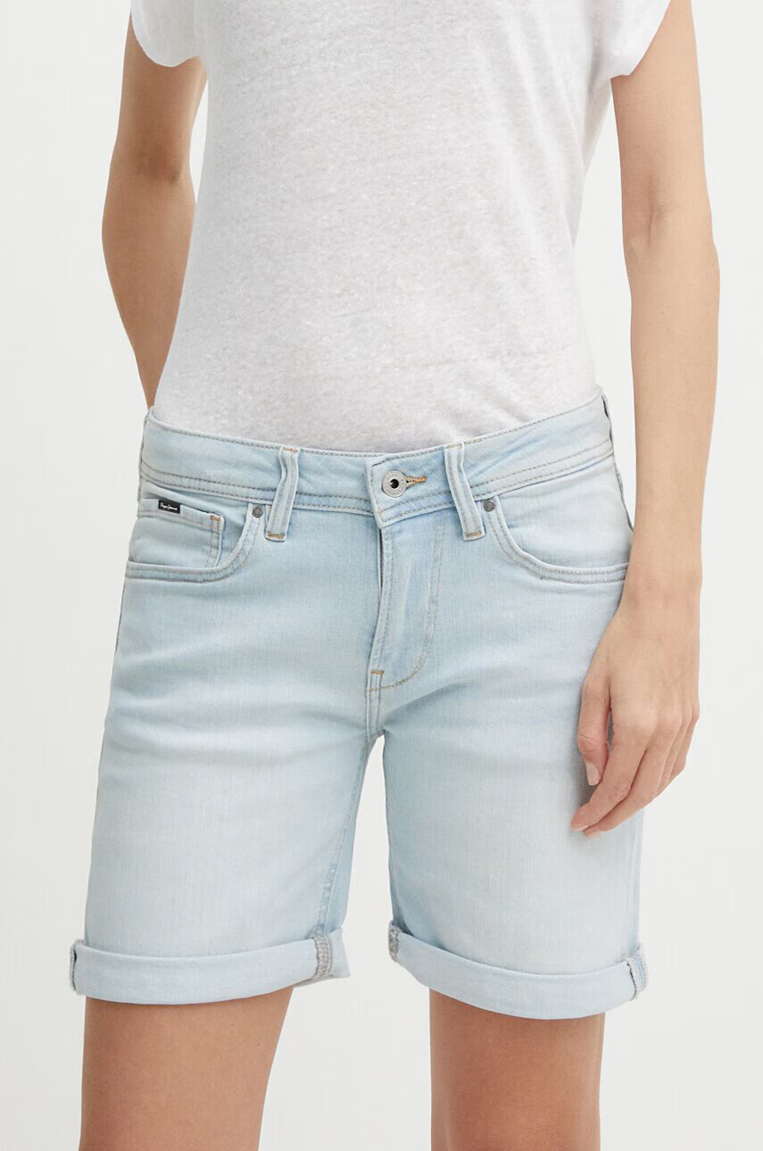 Pepe Jeans Дънков къс панталон SLIM SHORT MW