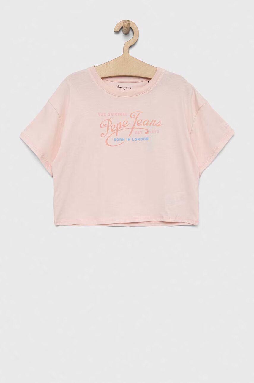 Pepe Jeans Детска памучна тениска Non-denim