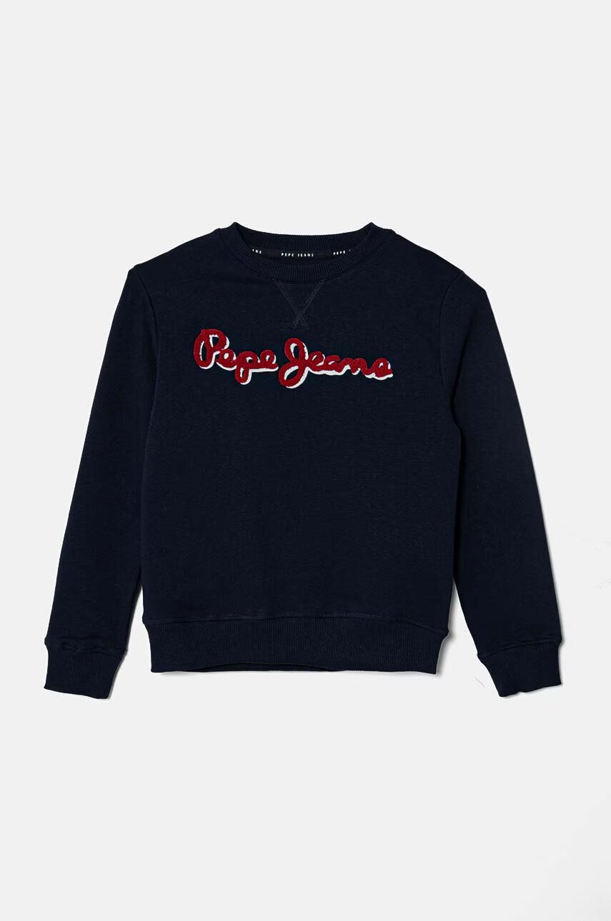 Pepe Jeans Детски памучен суичър NEW LAMONTY CREW