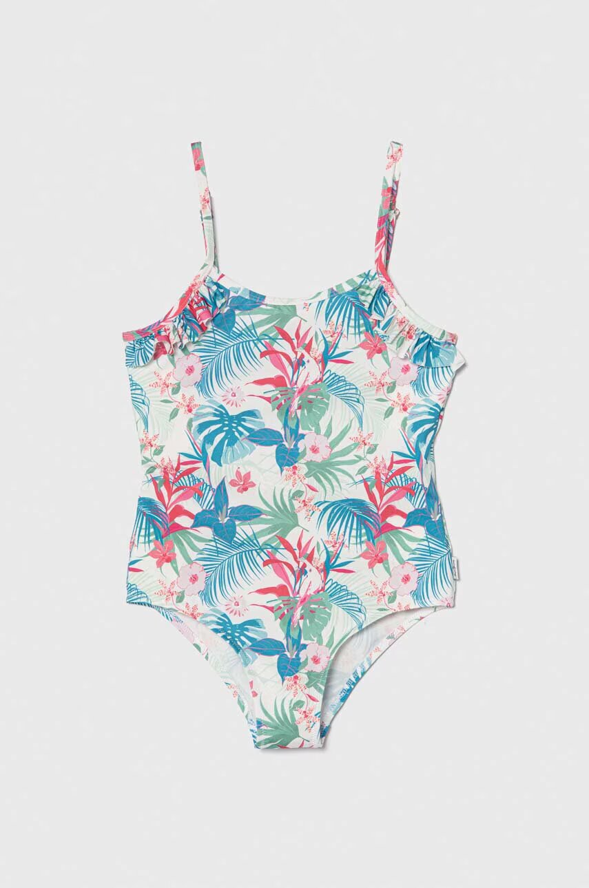 Pepe Jeans Детски цял бански HIBISCUS FRILL SWIMSUIT