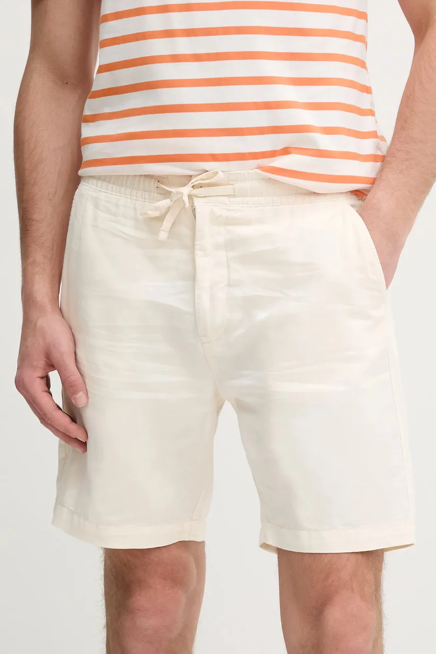 Pepe Jeans Ленен къс панталон RELAXED LINEN SMART SHORTS